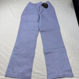 Pants Wide Leg Leather Newport News Women's 8 Easy Style Lavender